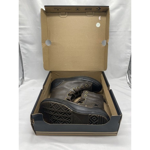 Converse Chuck Taylor All Star Boot Leather Fur Hot Cocoa/Black Women’s 6.5 - Picture 10 of 11